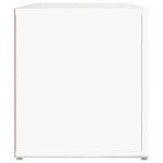 vidaXL Comodă TV, alb extralucios, 100x31,5x35 cm, lemn prelucrat