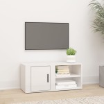 vidaXL Comodă TV, alb extralucios, 80x31,5x36 cm, lemn prelucrat vidaXL Comodă TV, alb extralucios, 80x31,5x36 cm, lemn prelucrat