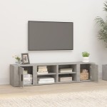 vidaXL Comode TV, 2 buc., gri beton, 80x31,5x36 cm, lemn prelucrat