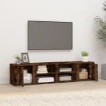 vidaXL Comode TV, 2 buc., stejar fumuriu, 80x31,5x36 cm lemn prelucrat