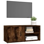 vidaXL Comode TV, 2 buc., stejar fumuriu, 80x31,5x36 cm lemn prelucrat