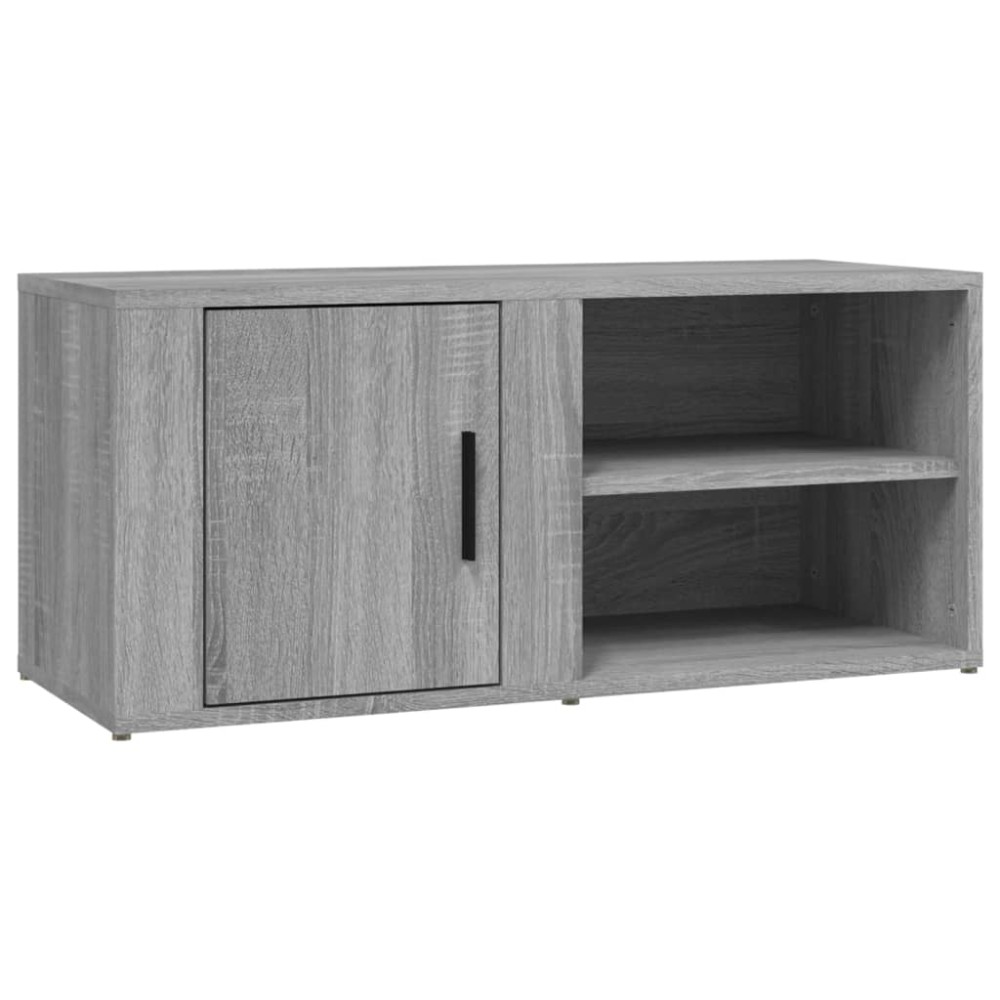 vidaXL Comodă TV, gri sonoma, 80x31,5x36 cm, lemn prelucrat
