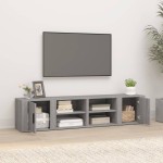 vidaXL Comode TV, 2 buc., gri sonoma, 80x31,5x36 cm, lemn prelucrat