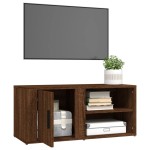 vidaXL Comodă TV, stejar maro, 80x31,5x36 cm, lemn prelucrat