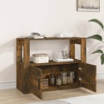 vidaXL Servantă, stejar fumuriu, 80x30x60 cm, lemn prelucrat vidaXL Servantă, stejar fumuriu, 80x30x60 cm, lemn prelucrat