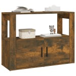 vidaXL Servantă, stejar fumuriu, 80x30x60 cm, lemn prelucrat vidaXL Servantă, stejar fumuriu, 80x30x60 cm, lemn prelucrat