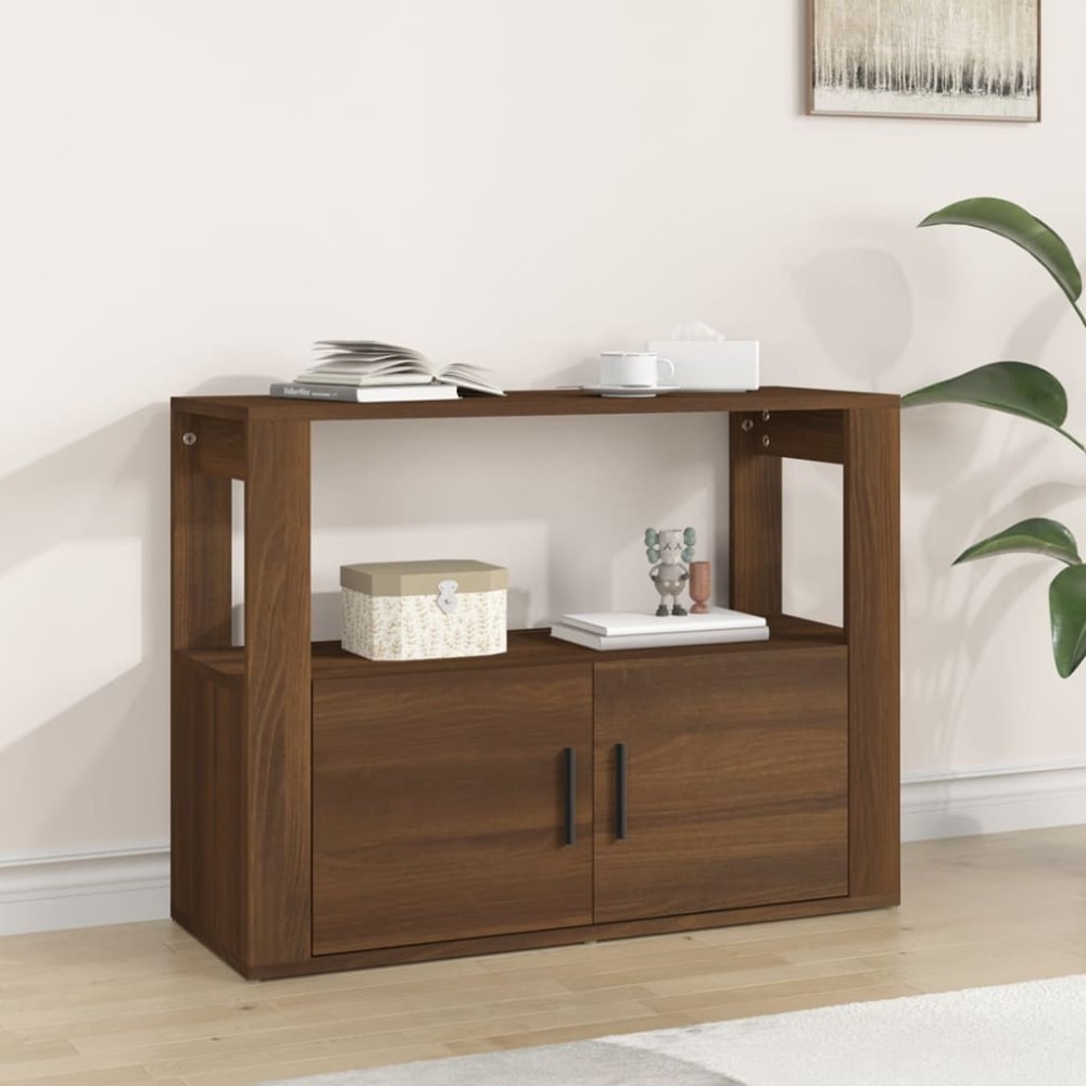 vidaXL Servantă, stejar maro, 80x30x60 cm, lemn prelucrat