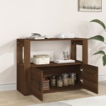 vidaXL Servantă, stejar maro, 80x30x60 cm, lemn prelucrat