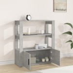 vidaXL Servantă, gri beton, 80x30x90 cm, lemn prelucrat vidaXL Servantă, gri beton, 80x30x90 cm, lemn prelucrat