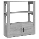 vidaXL Servantă, gri sonoma, 80x30x90 cm, lemn prelucrat