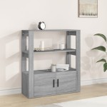 vidaXL Servantă, gri sonoma, 80x30x90 cm, lemn prelucrat