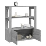 vidaXL Servantă, gri sonoma, 80x30x90 cm, lemn prelucrat