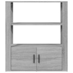 vidaXL Servantă, gri sonoma, 80x30x90 cm, lemn prelucrat