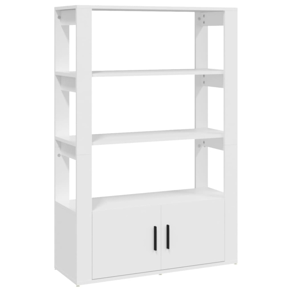 vidaXL Servantă, alb, 80x30x119,5 cm, lemn prelucrat