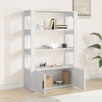 vidaXL Servantă, alb, 80x30x119,5 cm, lemn prelucrat vidaXL Servantă, alb, 80x30x119,5 cm, lemn prelucrat
