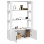 vidaXL Servantă, alb, 80x30x119,5 cm, lemn prelucrat vidaXL Servantă, alb, 80x30x119,5 cm, lemn prelucrat