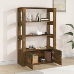 vidaXL Servantă, stejar fumuriu, 80x30x119,5 cm, lemn prelucrat