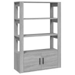 vidaXL Servantă, gri sonoma, 80x30x119,5 cm, lemn prelucrat