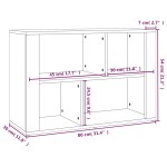 vidaXL Servantă, gri beton, 80x30x54 cm, lemn prelucrat vidaXL Servantă, gri beton, 80x30x54 cm, lemn prelucrat