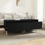 vidaXL Mese laterale, 2 buc., negru, 50x46x35 cm, lemn compozit