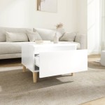 vidaXL Mese laterale 2 buc. alb extralucios 50x46x35 cm lemn compozit