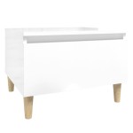vidaXL Mese laterale 2 buc. alb extralucios 50x46x35 cm lemn compozit