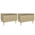 vidaXL Mese laterale 2 buc. stejar sonoma 50x46x35 cm lemn compozit