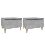vidaXL Mese laterale, 2 buc., gri beton, 50x46x35 cm, lemn compozit