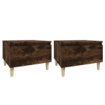 vidaXL Mese laterale 2 buc. stejar fumuriu 50x46x35 cm lemn compozit