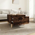vidaXL Mese laterale 2 buc. stejar fumuriu 50x46x35 cm lemn compozit