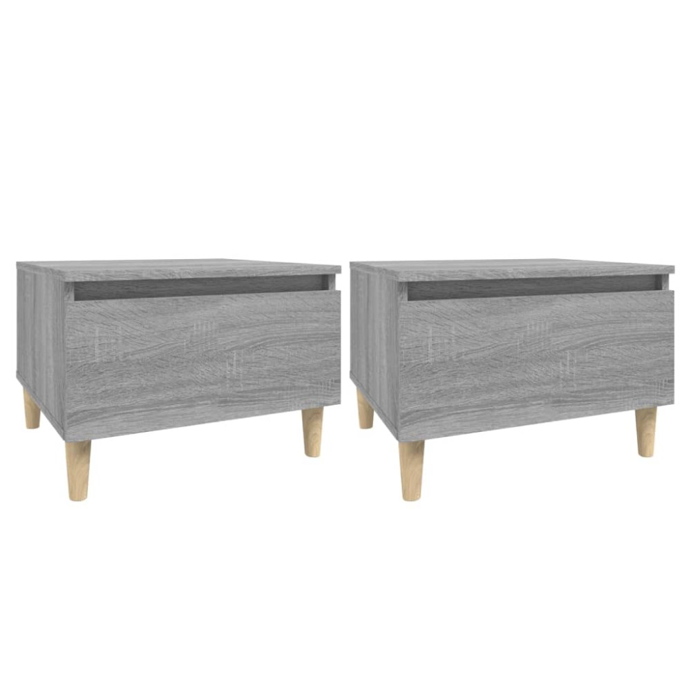 vidaXL Mese laterale 2 buc. gri sonoma 50x46x35 cm lemn compozit