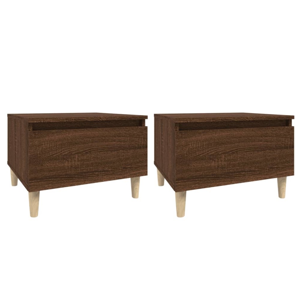 vidaXL Mese laterale 2 buc. stejar maro 50x46x35 cm lemn compozit