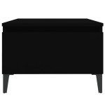 vidaXL Masă laterală, negru, 50x46x35 cm, lemn compozit vidaXL Masă laterală, negru, 50x46x35 cm, lemn compozit