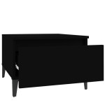 vidaXL Masă laterală, negru, 50x46x35 cm, lemn compozit vidaXL Masă laterală, negru, 50x46x35 cm, lemn compozit