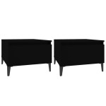 vidaXL Mese laterale, 2 buc., negru, 50x46x35 cm, lemn compozit