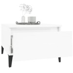 vidaXL Mese laterale 2 buc. alb extralucios 50x46x35 cm lemn compozit