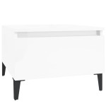 vidaXL Mese laterale 2 buc. alb extralucios 50x46x35 cm lemn compozit