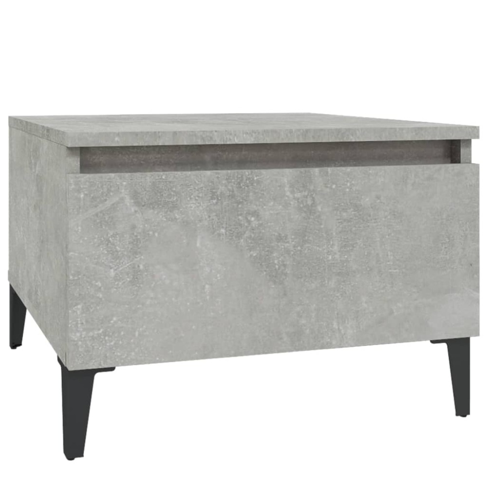 vidaXL Masă laterală, gri beton, 50x46x35 cm, lemn compozit