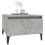 vidaXL Masă laterală, gri beton, 50x46x35 cm, lemn compozit vidaXL Masă laterală, gri beton, 50x46x35 cm, lemn compozit
