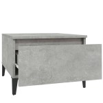 vidaXL Masă laterală, gri beton, 50x46x35 cm, lemn compozit vidaXL Masă laterală, gri beton, 50x46x35 cm, lemn compozit