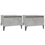 vidaXL Mese laterale, 2 buc., gri beton, 50x46x35 cm, lemn compozit