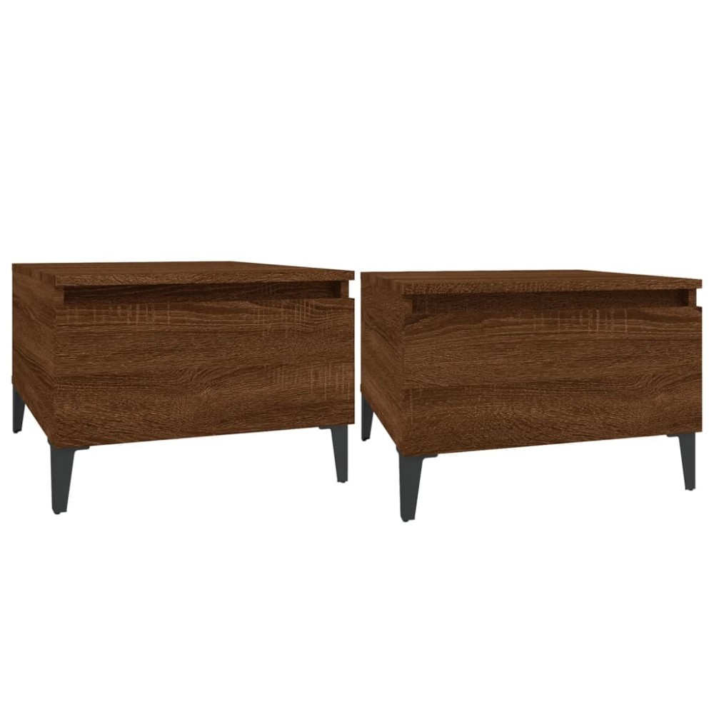 vidaXL Mese laterale 2 buc. stejar maro 50x46x35 cm lemn compozit