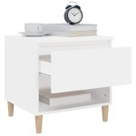 vidaXL Noptiere, 2 buc., alb, 50x46x50 cm, lemn prelucrat vidaXL Noptiere, 2 buc., alb, 50x46x50 cm, lemn prelucrat