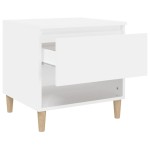 vidaXL Noptiere, 2 buc., alb, 50x46x50 cm, lemn prelucrat vidaXL Noptiere, 2 buc., alb, 50x46x50 cm, lemn prelucrat