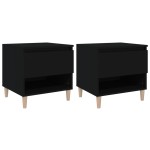 vidaXL Noptiere, 2 buc., negru, 50x46x50 cm, lemn prelucrat