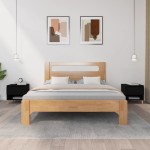 vidaXL Noptiere, 2 buc., negru, 50x46x50 cm, lemn prelucrat