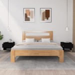 vidaXL Noptiere, 2 buc., negru, 50x46x50 cm, lemn prelucrat