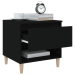 vidaXL Noptiere, 2 buc., negru, 50x46x50 cm, lemn prelucrat