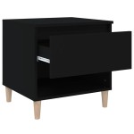 vidaXL Noptiere, 2 buc., negru, 50x46x50 cm, lemn prelucrat