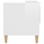 vidaXL Noptiere, 2 buc., alb extralucios, 50x46x50 cm, lemn prelucrat